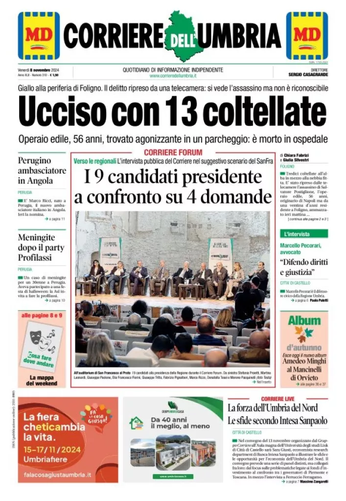 Prima-pagina-corriere umbria-del-2024-11-08